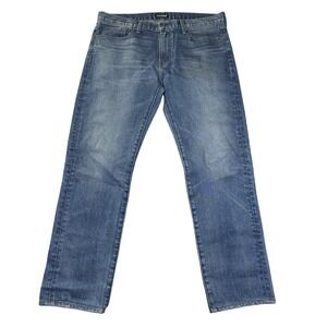 SMN The Finn Tapered Slim Jeans Mens 36x30 Blue Med Wash Stretch Denim